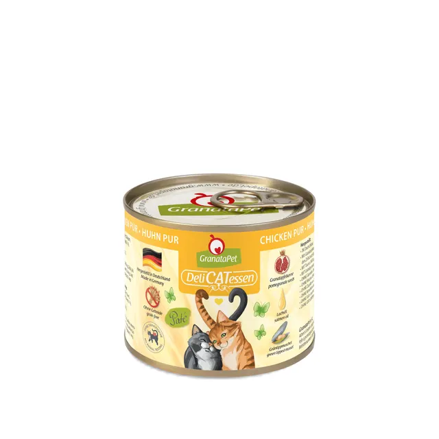 granatapet-delicatessen-huhn-pur-katzennassfutter-6-x-200-g-getreidefrei image 1