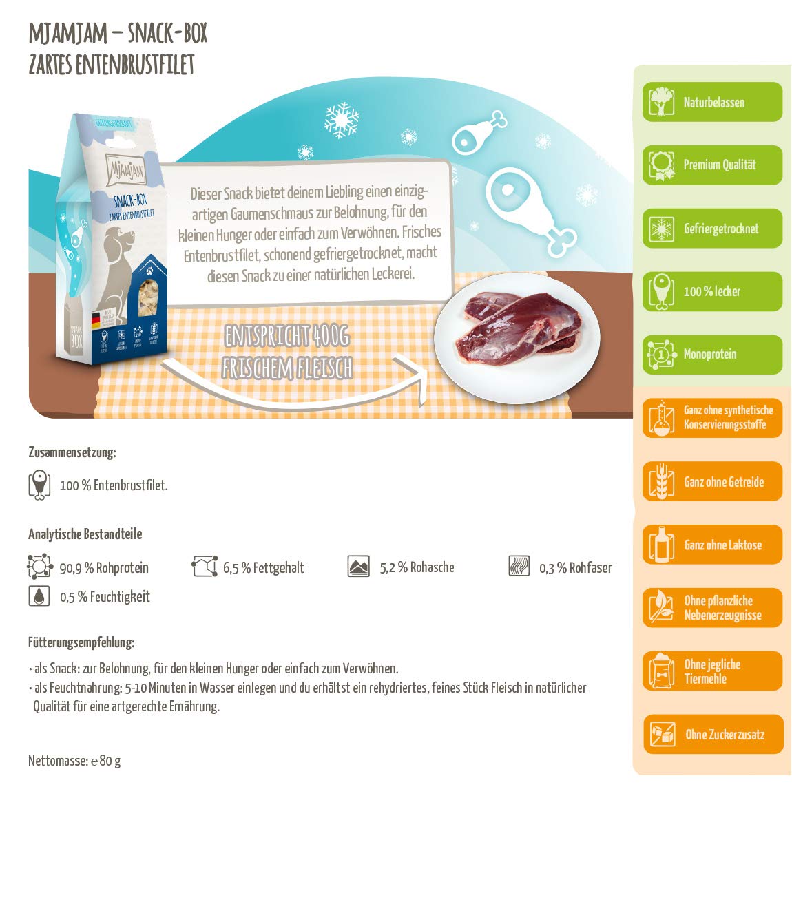 mjamjam-snackbox-premium-hundesnack-zartes-entenbrustfilet-80-g image 2