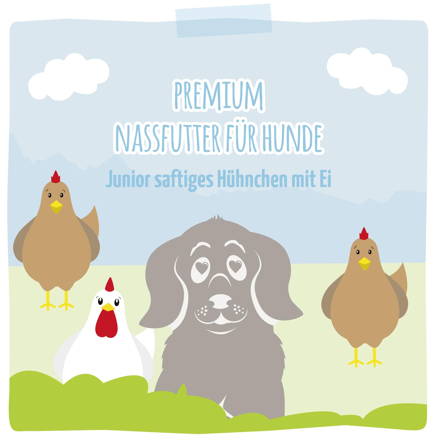 mjamjam-junior-hundenassfutter-saftiges-h-hnchen-mit-ei-6-x-800g image 6