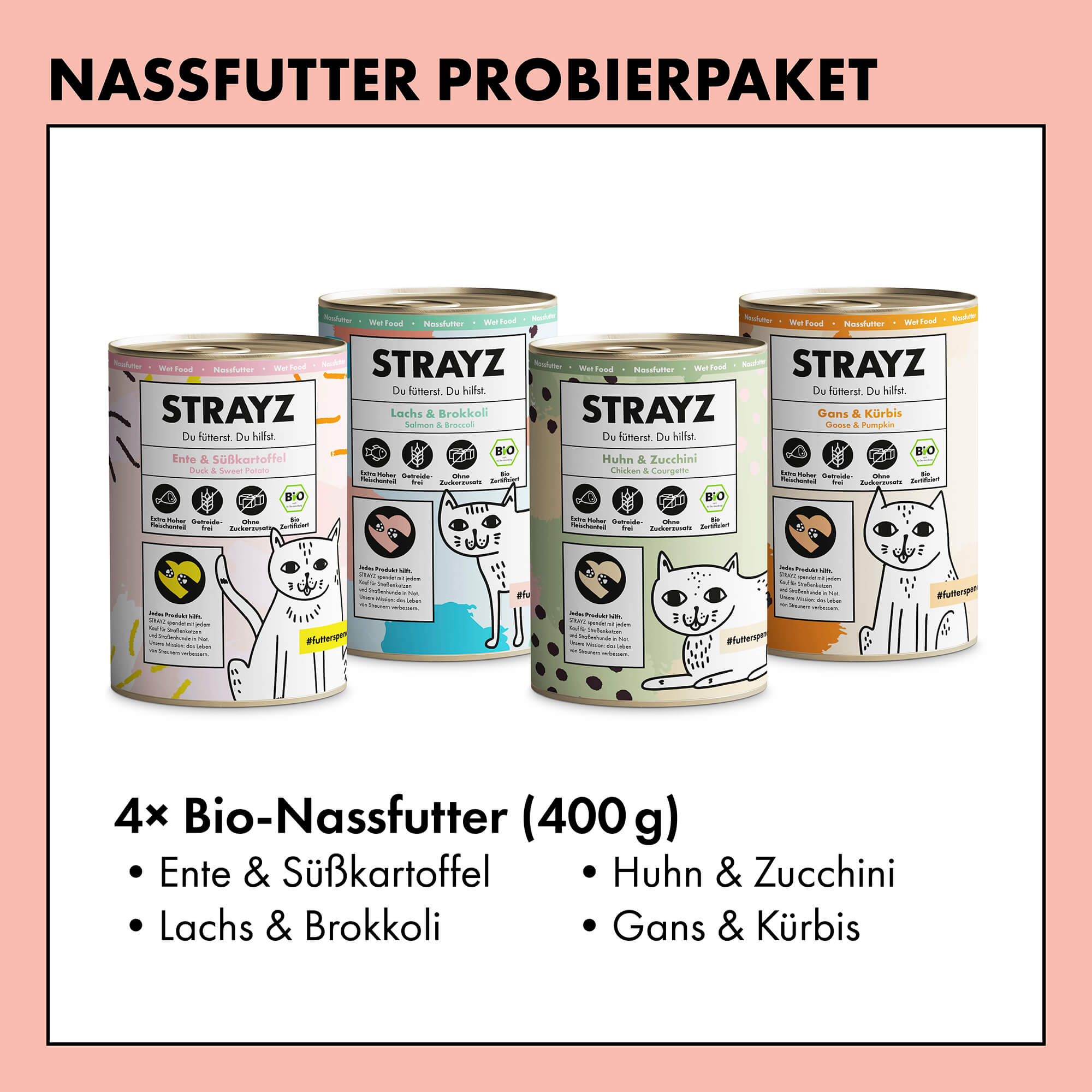strayz-nassfutter-probierpaket-f-r-katzen-400g-dosen-mix image 4