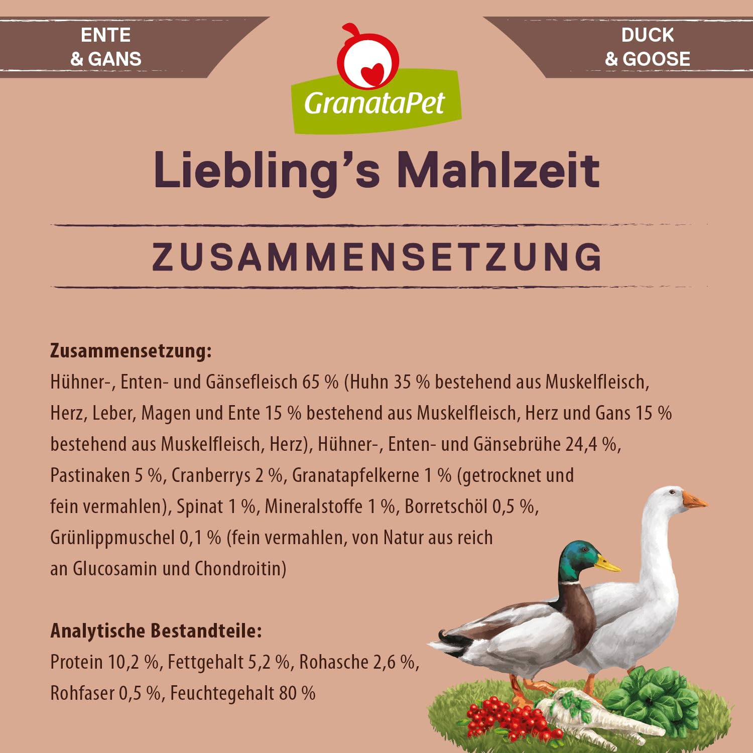 granatapet-liebling-s-mahlzeit-hundenassfutter-ente-gans-mit-pastinaken-6-x-800g image 6