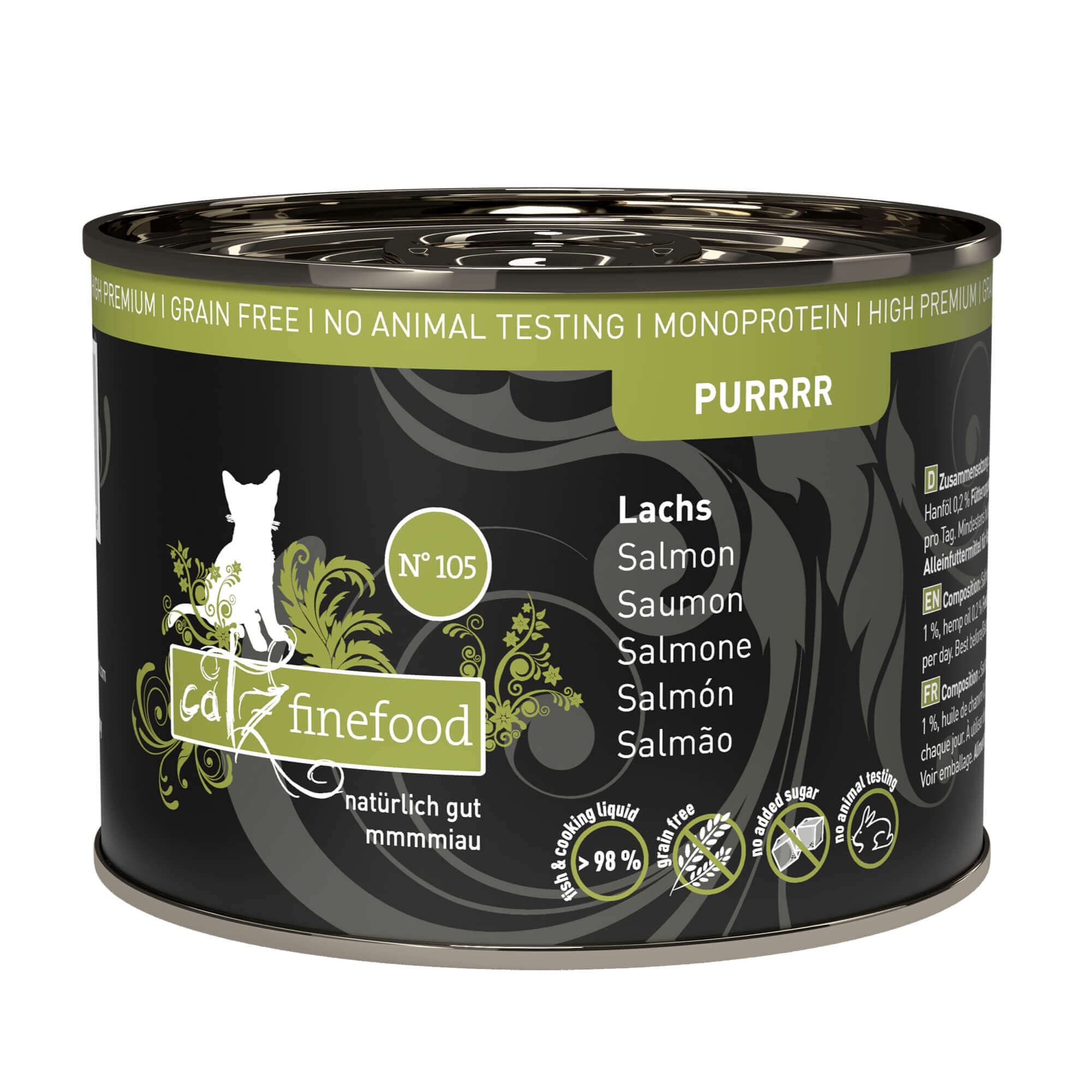 catz-finefood-purrrr-lachs-monoprotein-n-105-katzenfutter-nass-6x190g image 1