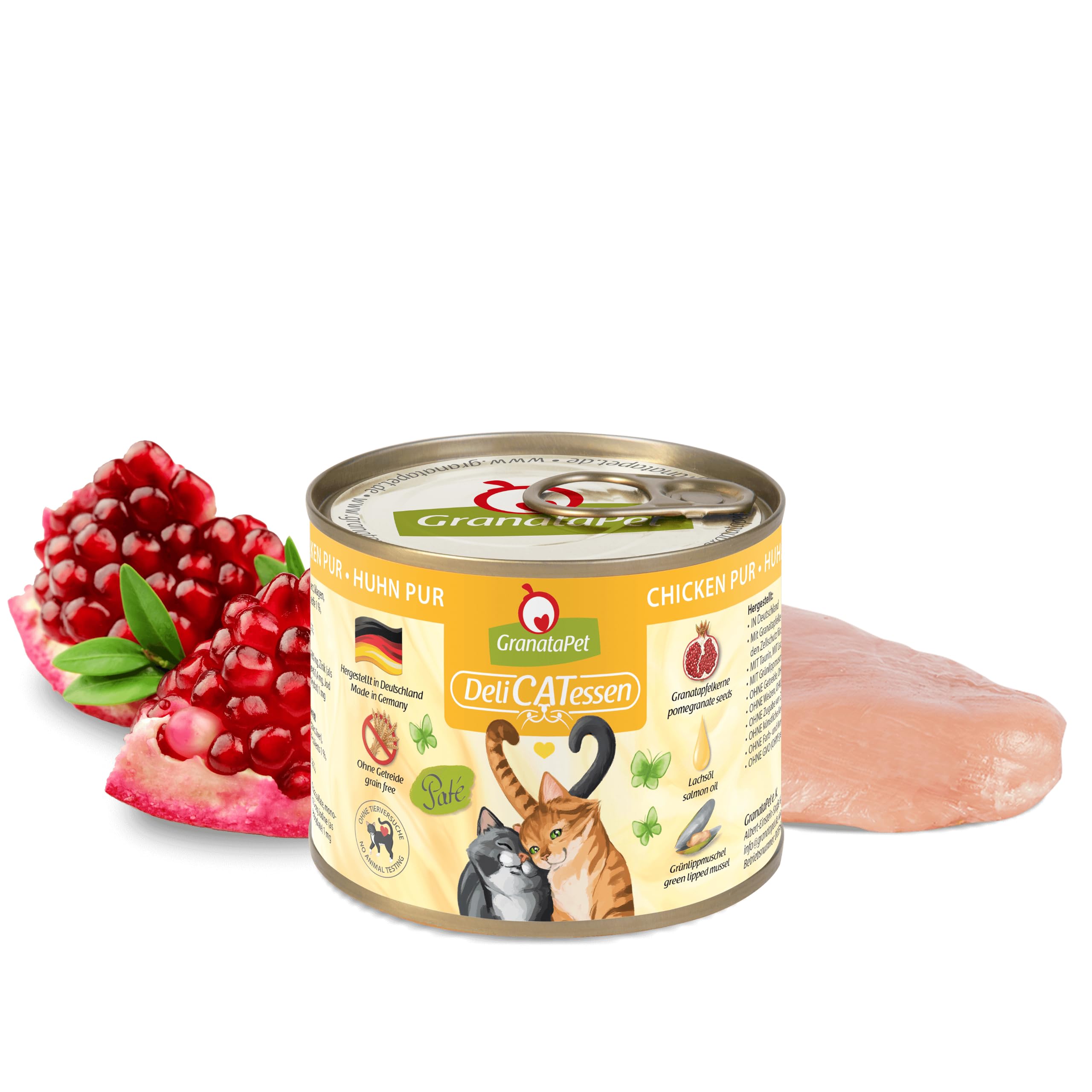 granatapet-delicatessen-huhn-pur-katzennassfutter-6-x-200-g-getreidefrei image 2