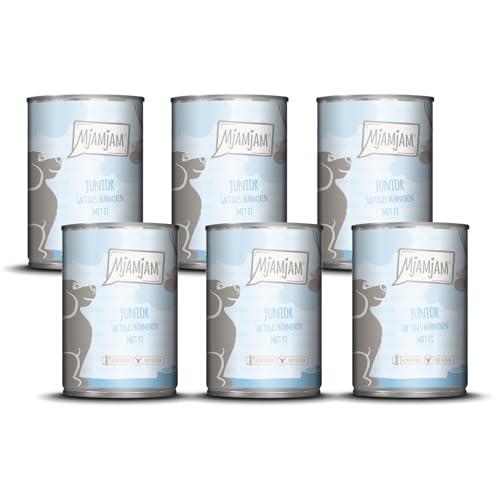 mjamjam-premium-junior-hundenassfutter-h-hnchen-mit-ei-6-x-400-g image 7