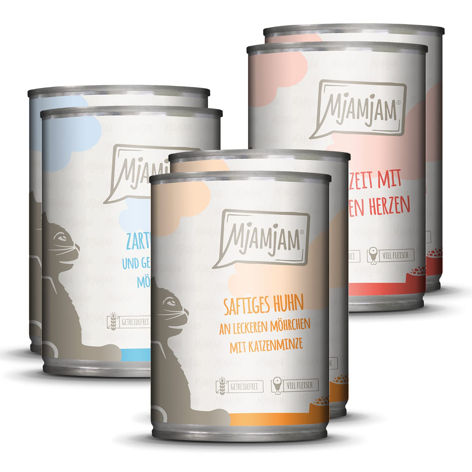 mjamjam-premium-katzennassfutter-probierpaket-6-x-200-g-getreidefrei image 2
