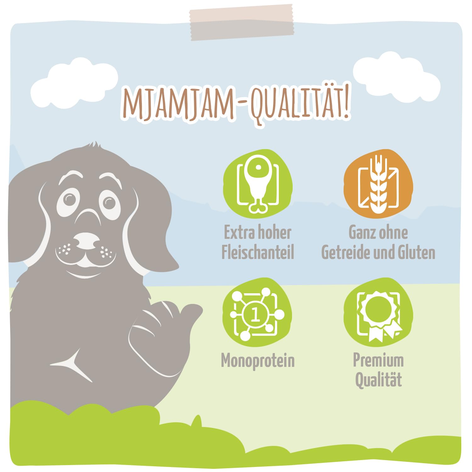 mjamjam-premium-nassfutter-f-r-hunde-strau-mit-apfel-6-x-200-g-1-2-kg-getreidefr image 4