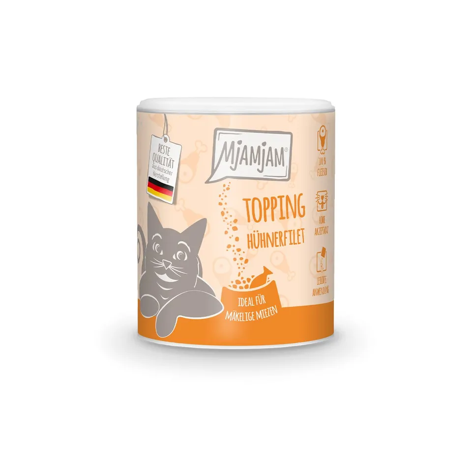 mjamjam-premium-katzenfutter-topping-gefriergetrocknetes-h-hnerfilet-60-g image 1
