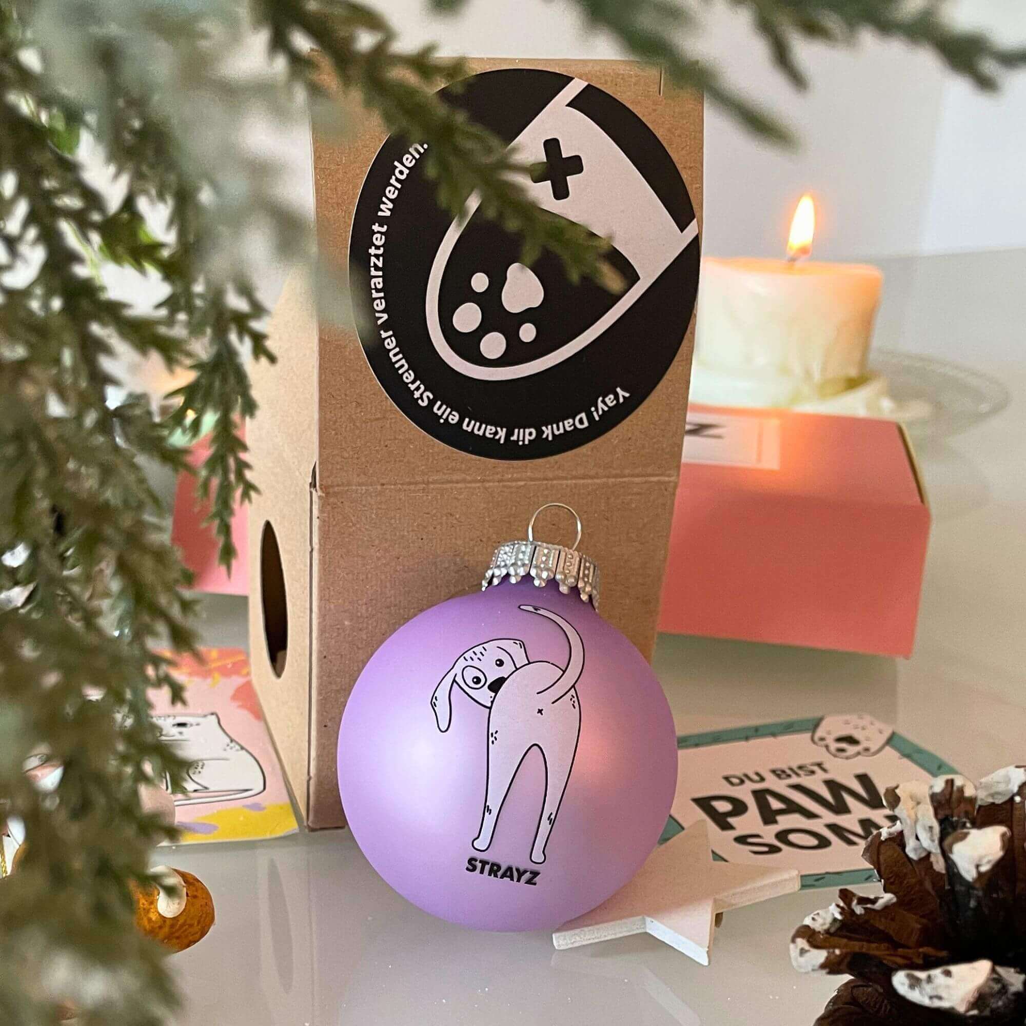 strayz-weihnachtskugel-stinker-glaskugel-6-cm image 3