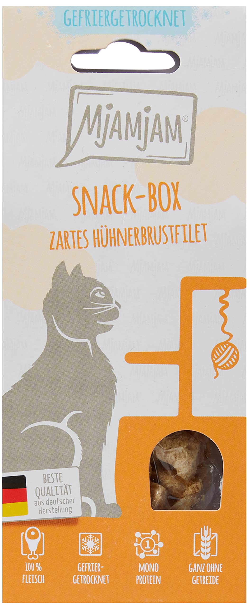 mjamjam-premium-snackbox-f-r-katzen-h-hnerherzen-gefriergetrocknet-35-g image 7