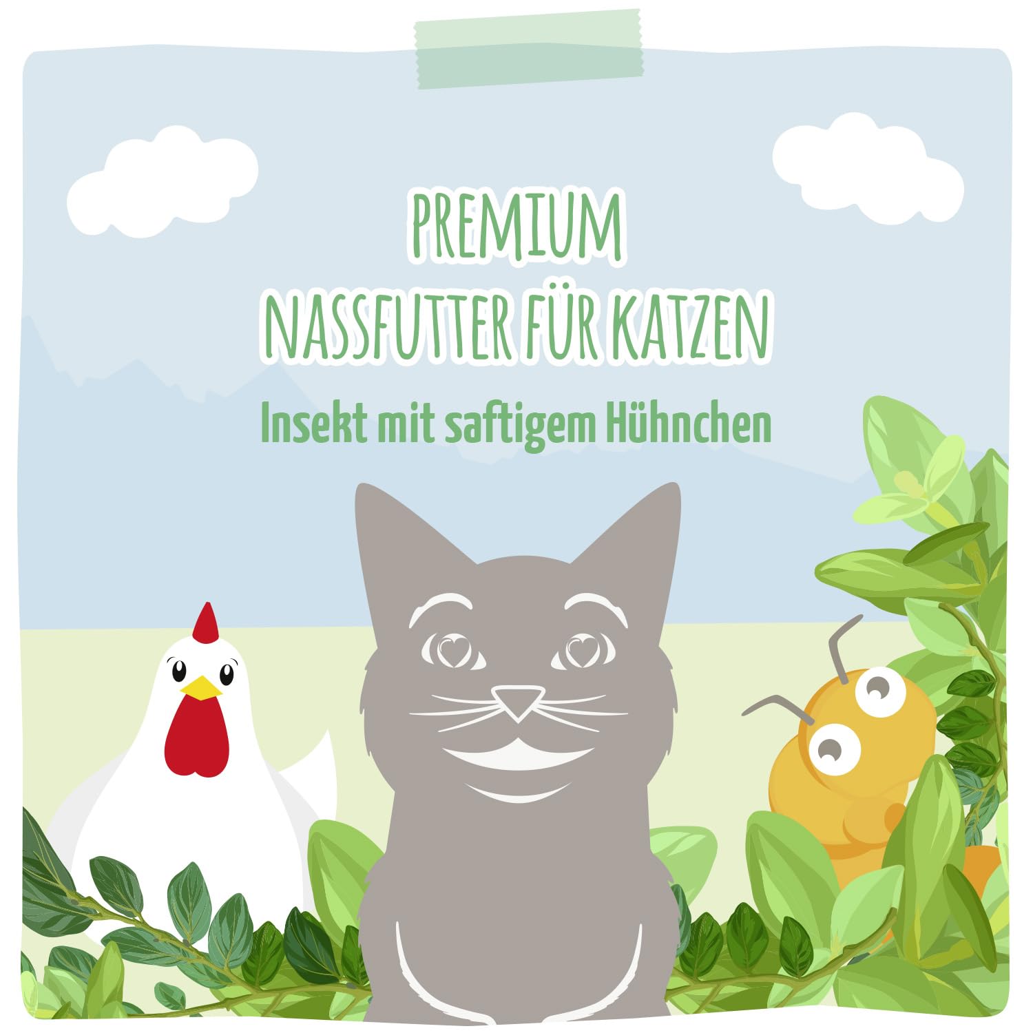 mjamjam-premium-nassfutter-f-r-katzen-insekt-mit-h-hnchen-6-x-400-g-getreidefrei image 6