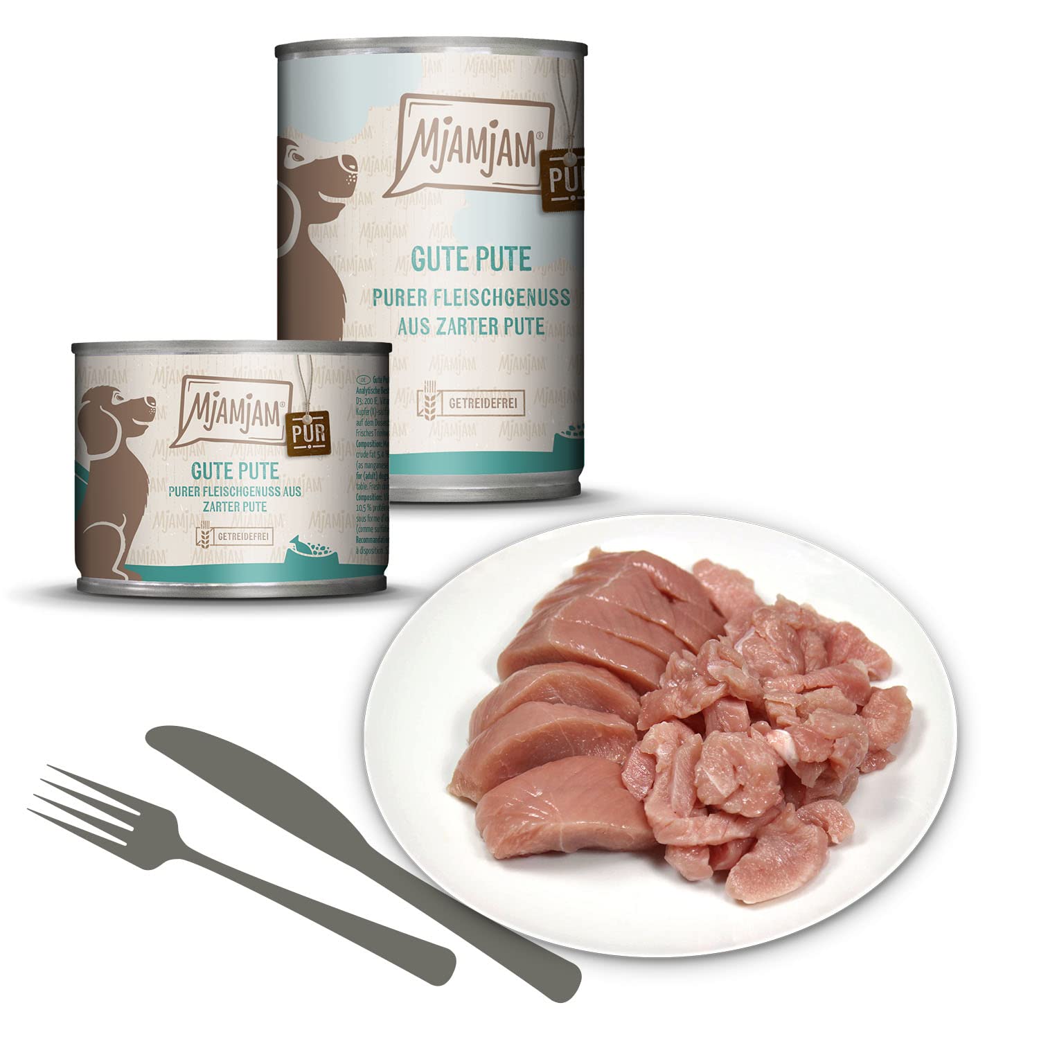 mjamjam-purer-fleischgenuss-hunde-nassfutter-pute-pur-6x200g image 2