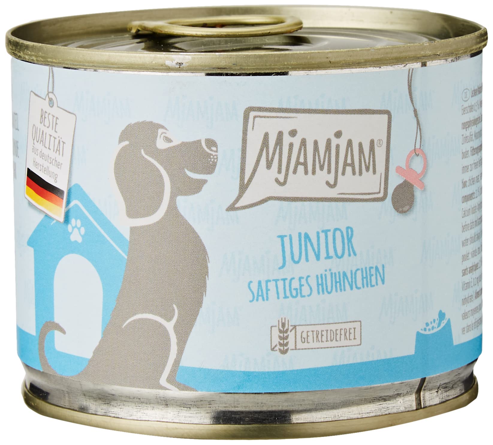 mjamjam-premium-nassfutter-f-r-hunde-junior-h-hnchen-mit-ei-6-x-200-g image 4