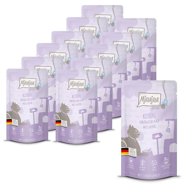 mjamjam-quetschie-premium-nassfutter-f-r-kitten-vorz-gliches-kalb-mit-lachs-l-12 image 1