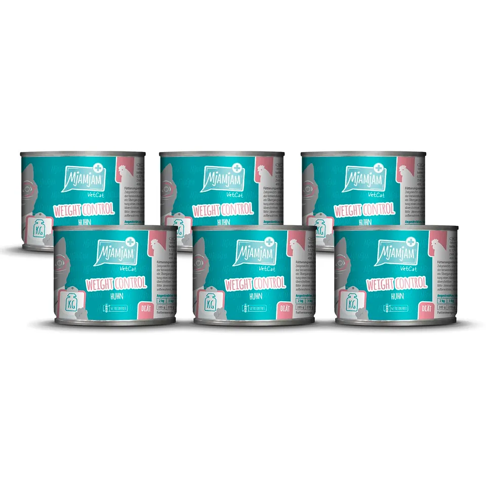 mjamjam-vetcat-weight-control-huhn-di-t-nassfutter-f-r-katzen-6-x-200-g image 1