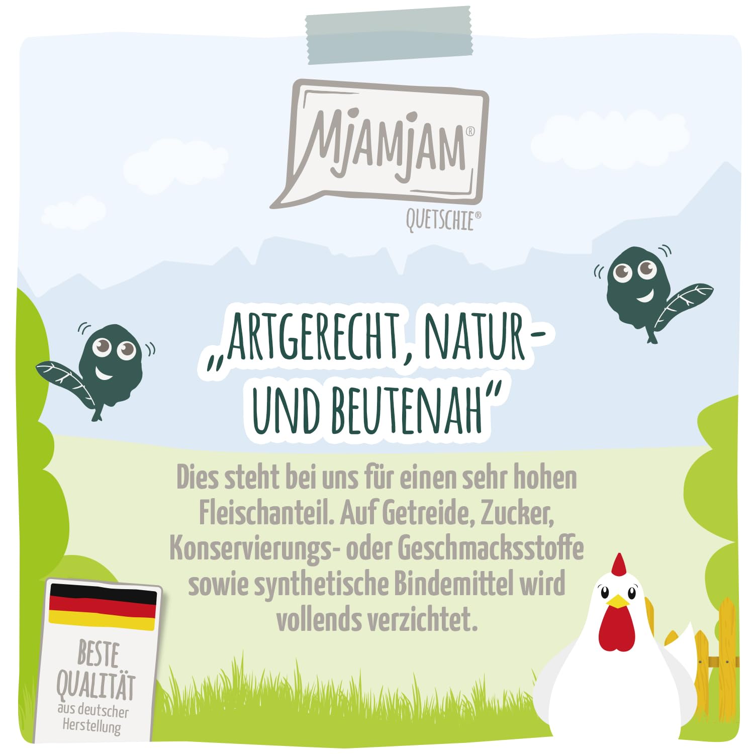 mjamjam-premium-nassfutter-f-r-katzen-saftiges-h-hnchen-an-spinat-6-x-800-g image 2