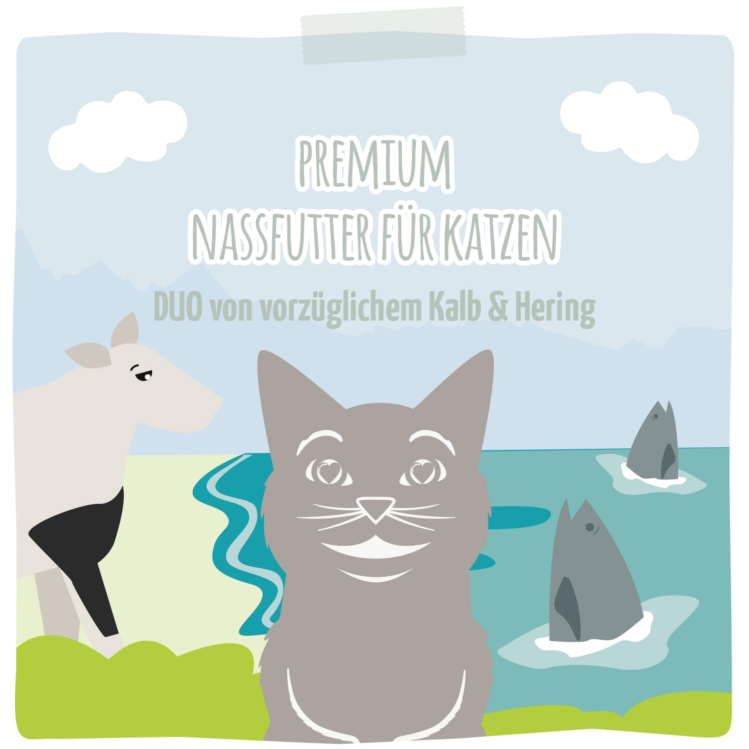 mjamjam-duo-nassfutter-f-r-katzen-kalb-hering-1-x-400g image 5
