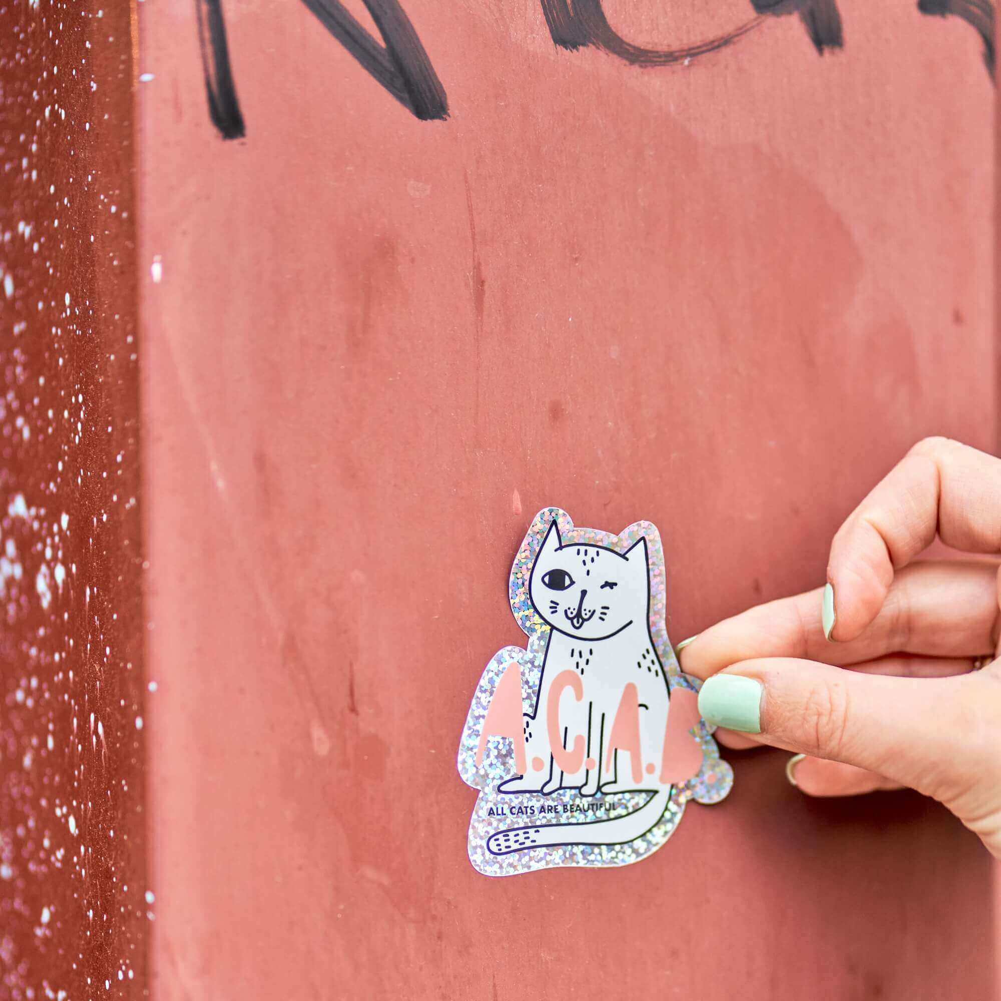 strayz-katzen-sticker-all-cats-are-beautiful-glitzersticker image 3