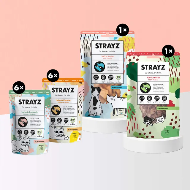 strayz-katzensnack-probierpaket-gefriergetrocknete-snacks-bio-katzensuppen image 1