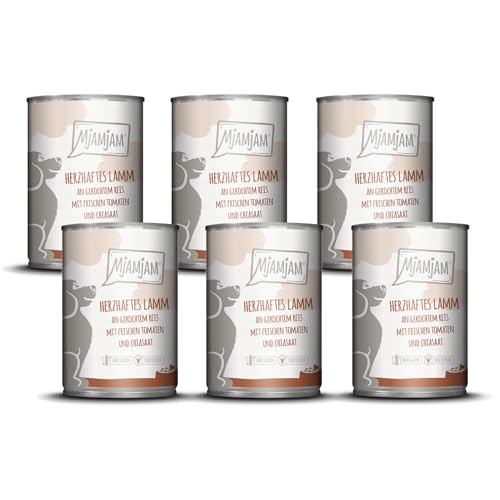 mjamjam-premium-nassfutter-f-r-hunde-lamm-mit-reis-und-tomaten-6-x-400-g image 7