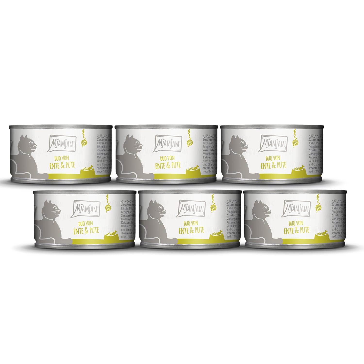mjamjam-duo-premium-nassfutter-f-r-katzen-zarte-ente-gute-pute-an-ged-mpftem-k-r image 1
