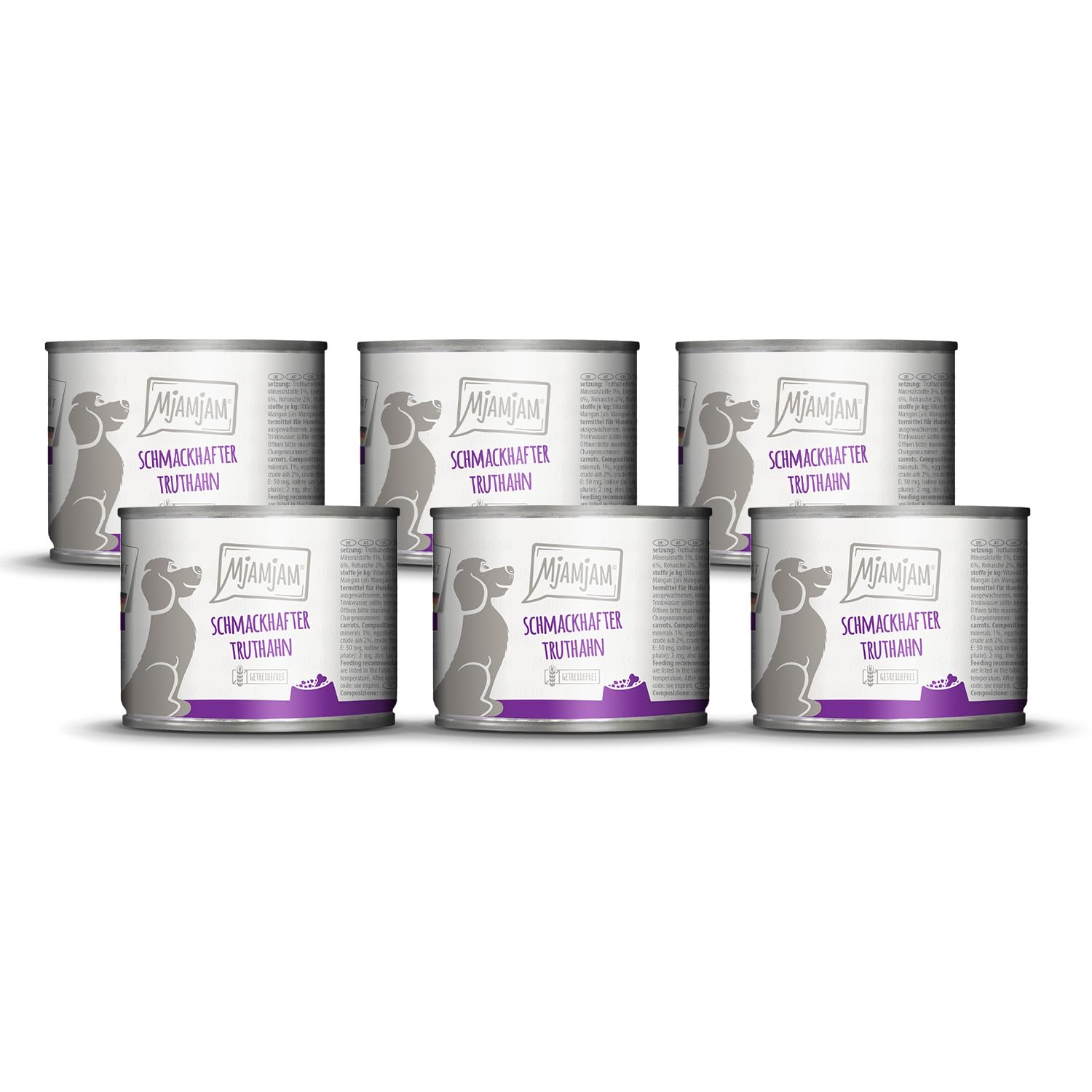 mjamjam-premium-nassfutter-f-r-hunde-truthahn-an-m-hrchen-6-x-200-g-getreidefrei image 1