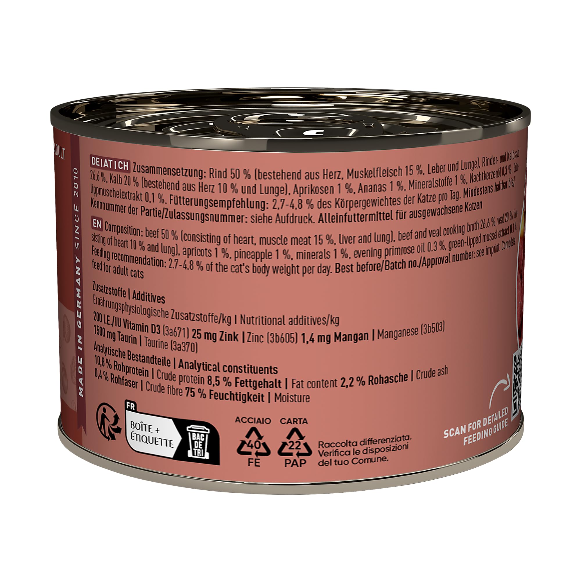 catz-finefood-classic-adult-katzen-nassfutter-rind-kalb-6-x-200g-dose image 3