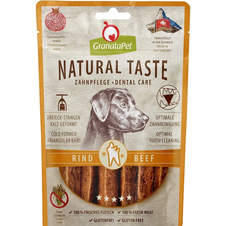 granatapet-natural-taste-edler-snack-rind-zahnpflege-hund-70g image 1