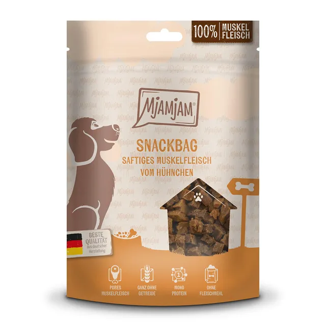 mjamjam-snackbag-hundesnack-h-hnchen-muskelfleisch-100g image 1