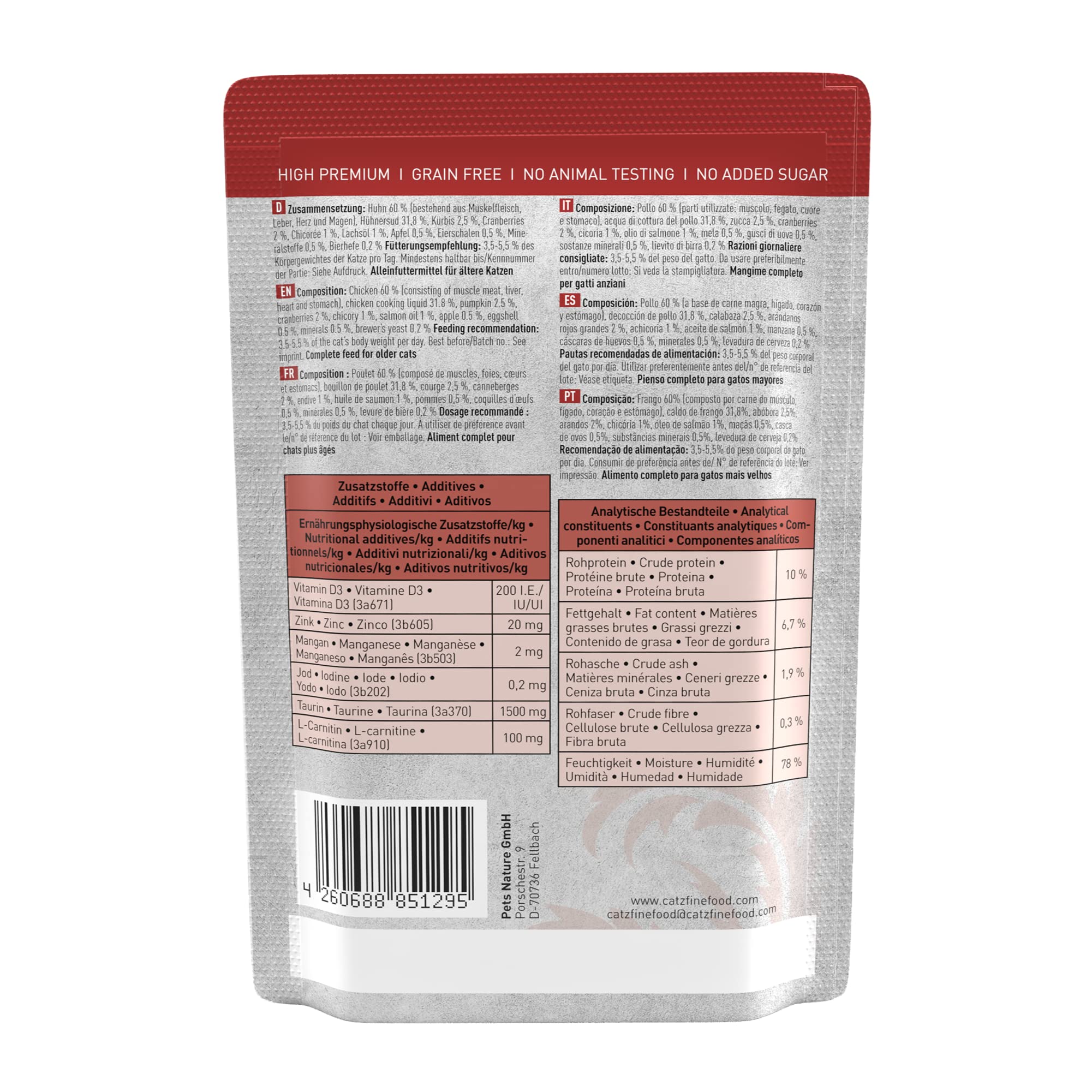 catz-finefood-classic-senior-huhn-nassfutter-f-r-ltere-katzen-16-x-85-g-beutel image 2