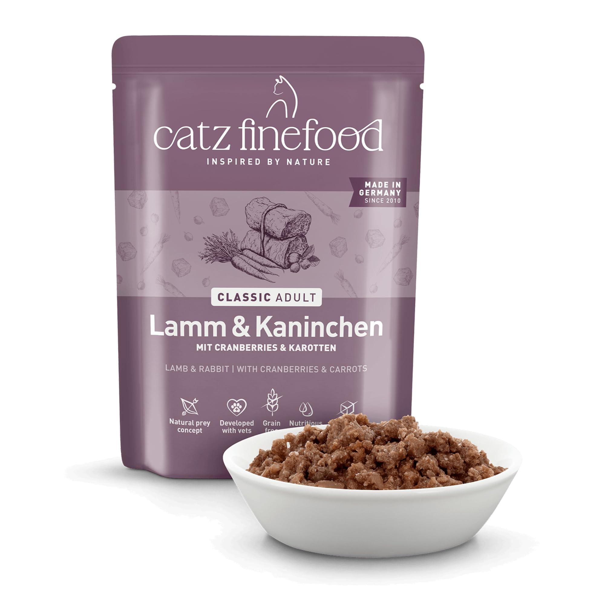 catz-finefood-n-11-lamm-kaninchen-katzenfutter-6-x-300g-beutel image 2