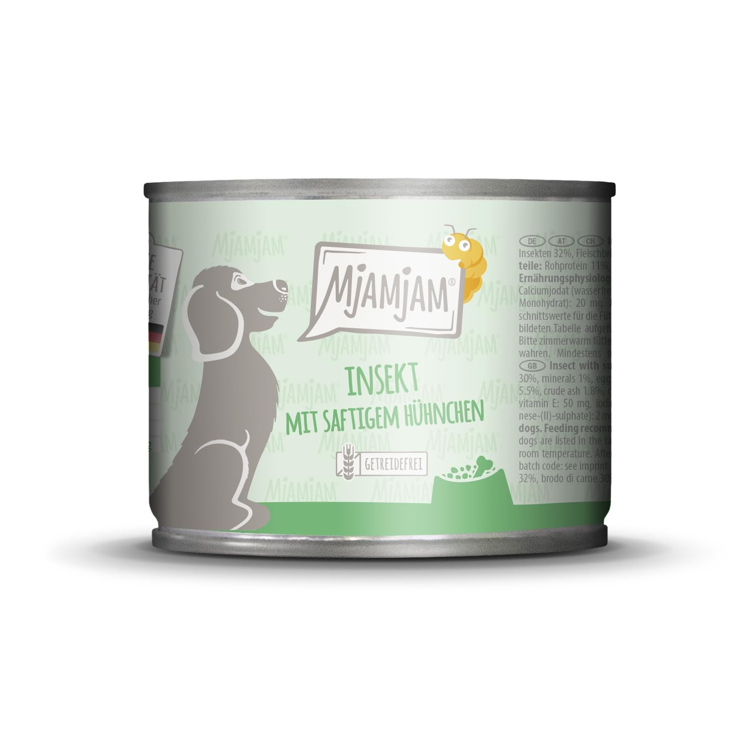 mjamjam-premium-nassfutter-f-r-hunde-insekt-mit-h-hnchen-200g-getreidefrei image 1