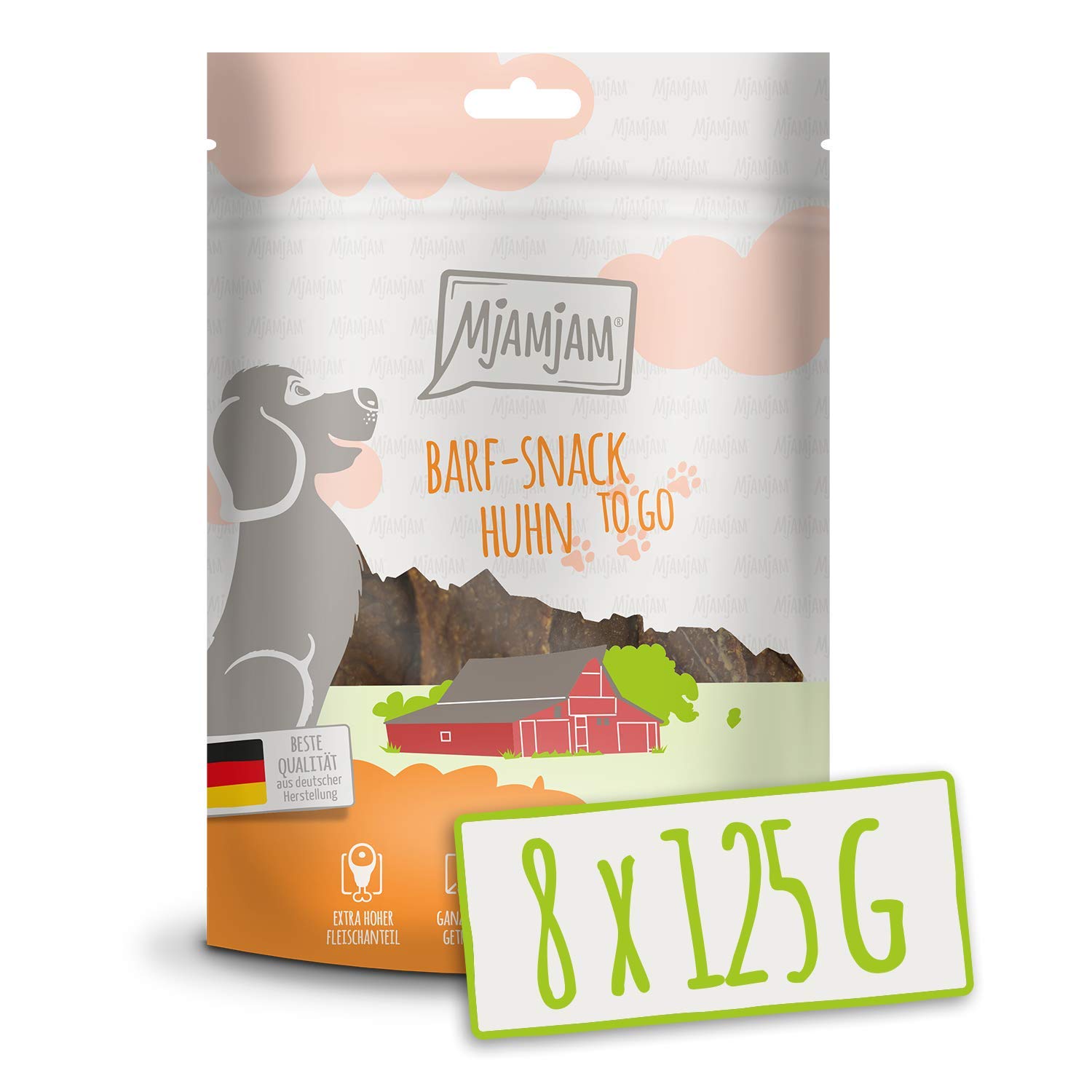 mjamjam-barfsnack-to-go-premium-hundesnack-ente-1-x-125-g-naturbelassen image 4