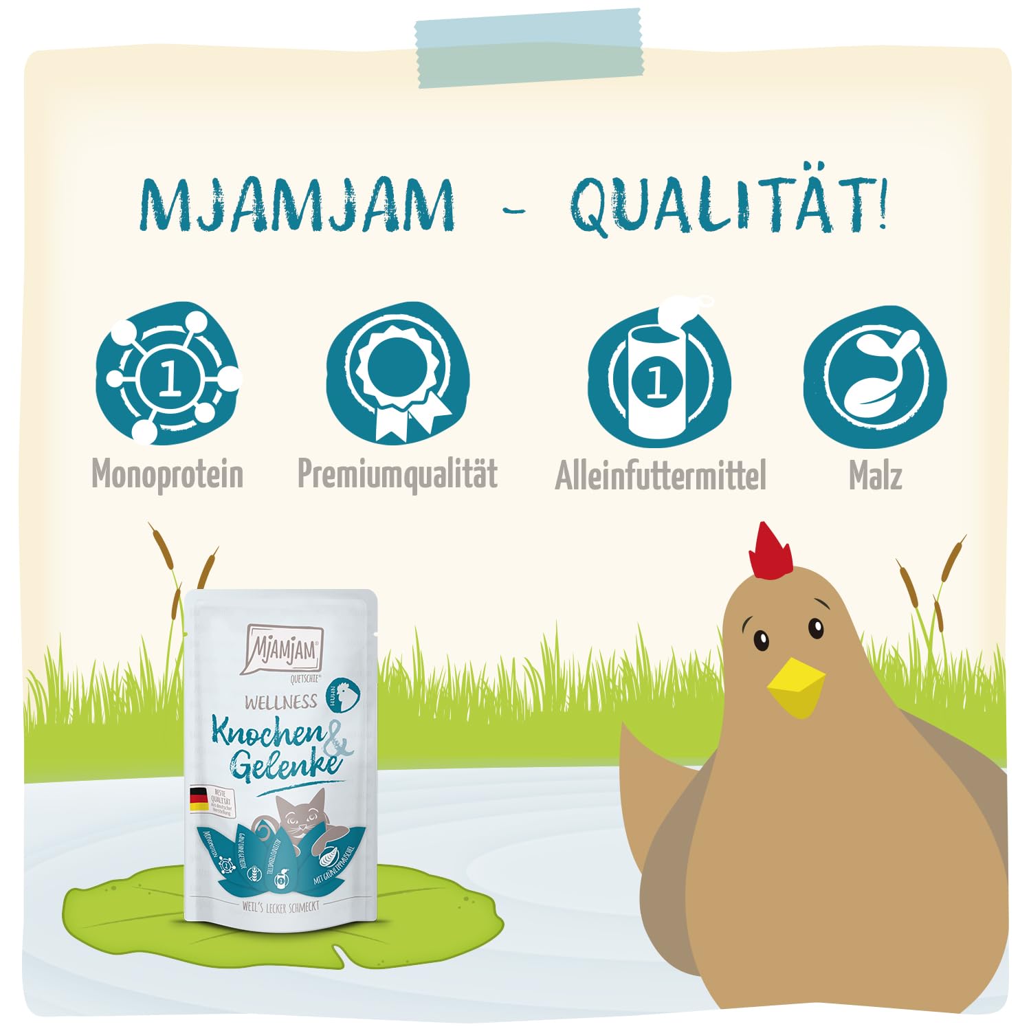 mjamjam-wellness-knochen-gelenke-huhn-f-r-katzen-12x125g-getreidefrei image 4