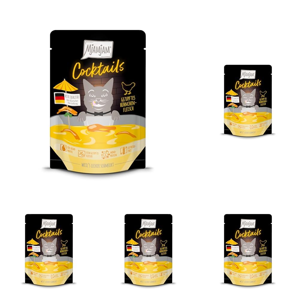 mjamjam-cocktails-drink-f-r-katzen-gezupftes-h-hnchenfleisch-40g-getreidefrei image 7