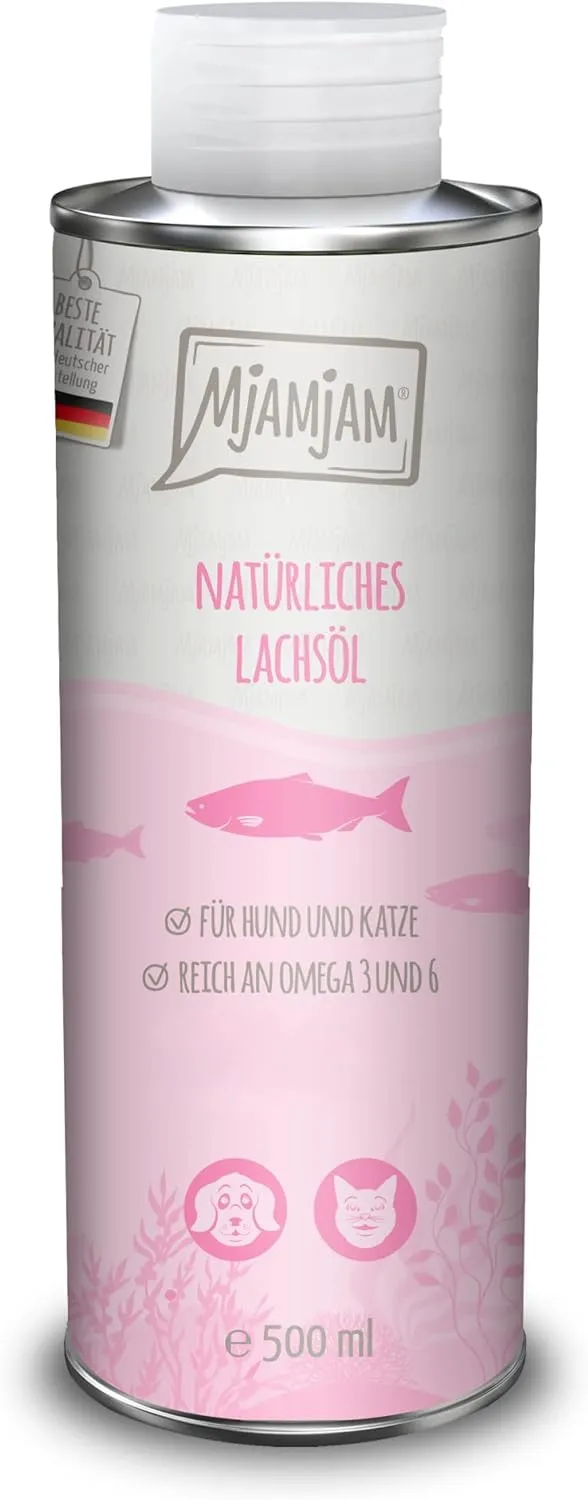 mjamjam-nahrungserg-nzung-lachs-l-f-r-hund-und-katze-500-ml image 1