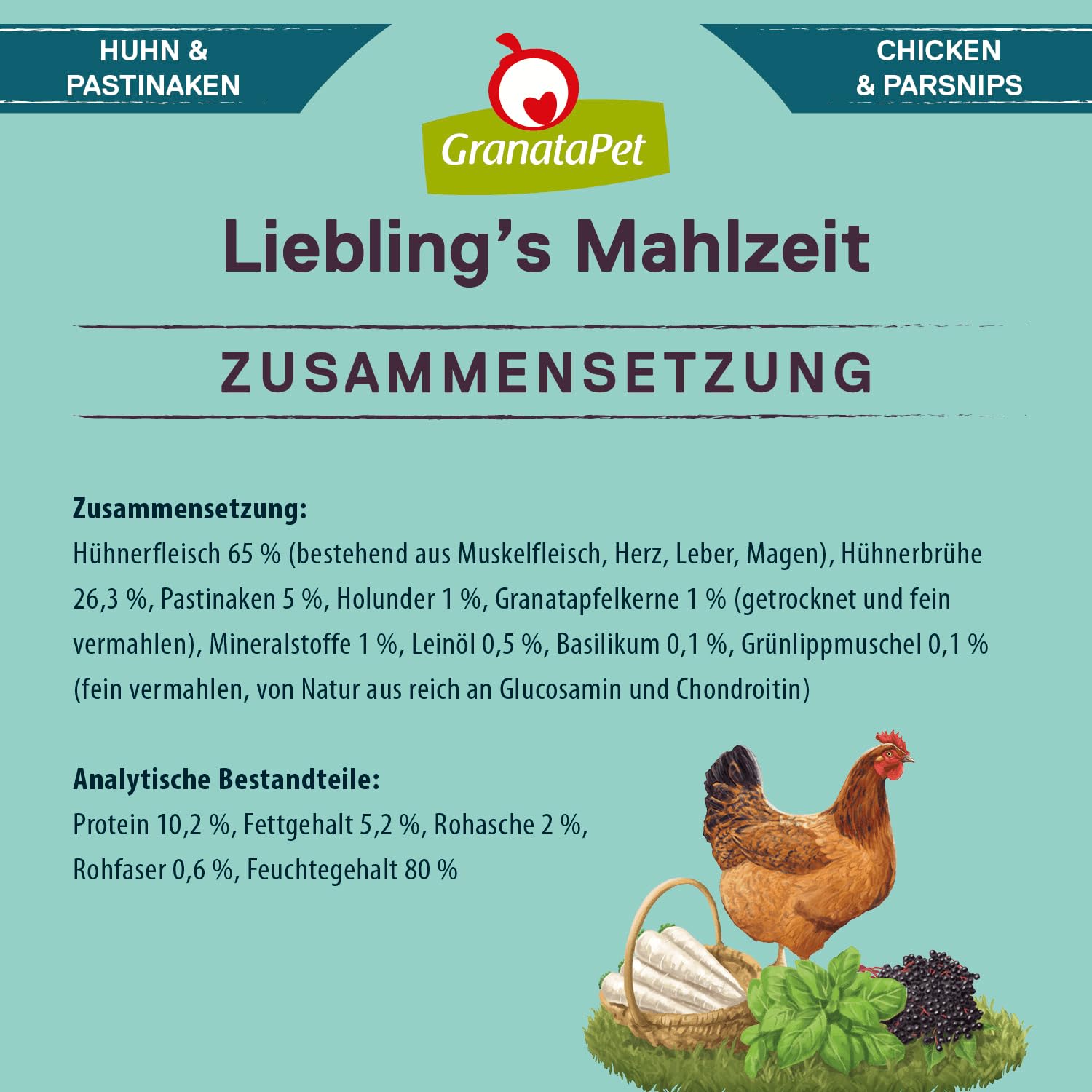 granatapet-liebling-s-mahlzeit-huhn-pastinaken-hundenassfutter-6-x-400-g image 6