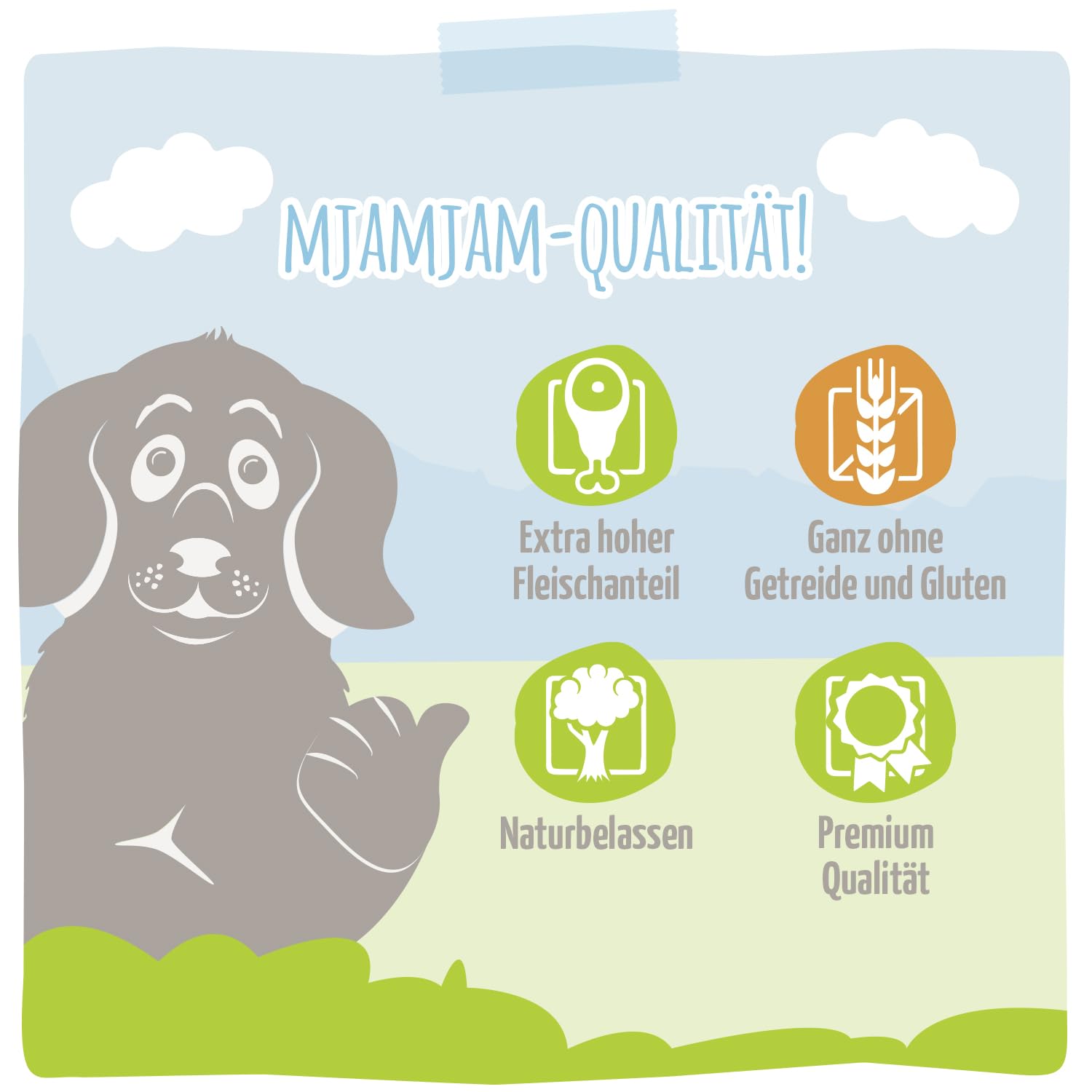 mjamjam-junior-hundenassfutter-saftiges-h-hnchen-mit-ei-6-x-800g image 5