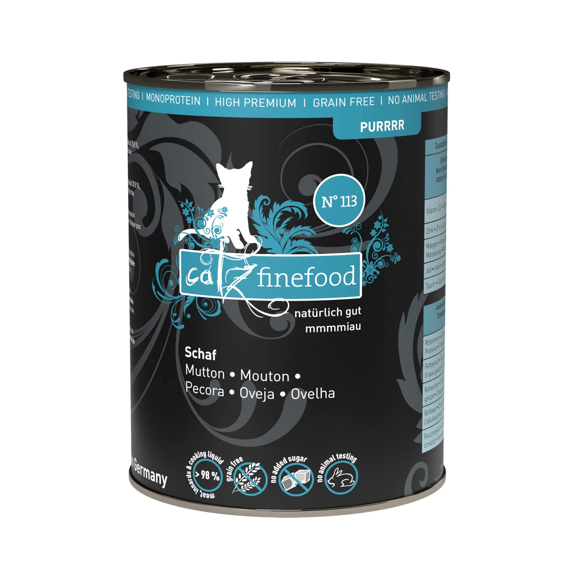 catz-finefood-purrrr-n-113-schaf-monoprotein-katzen-nassfutter-6x400g image 1