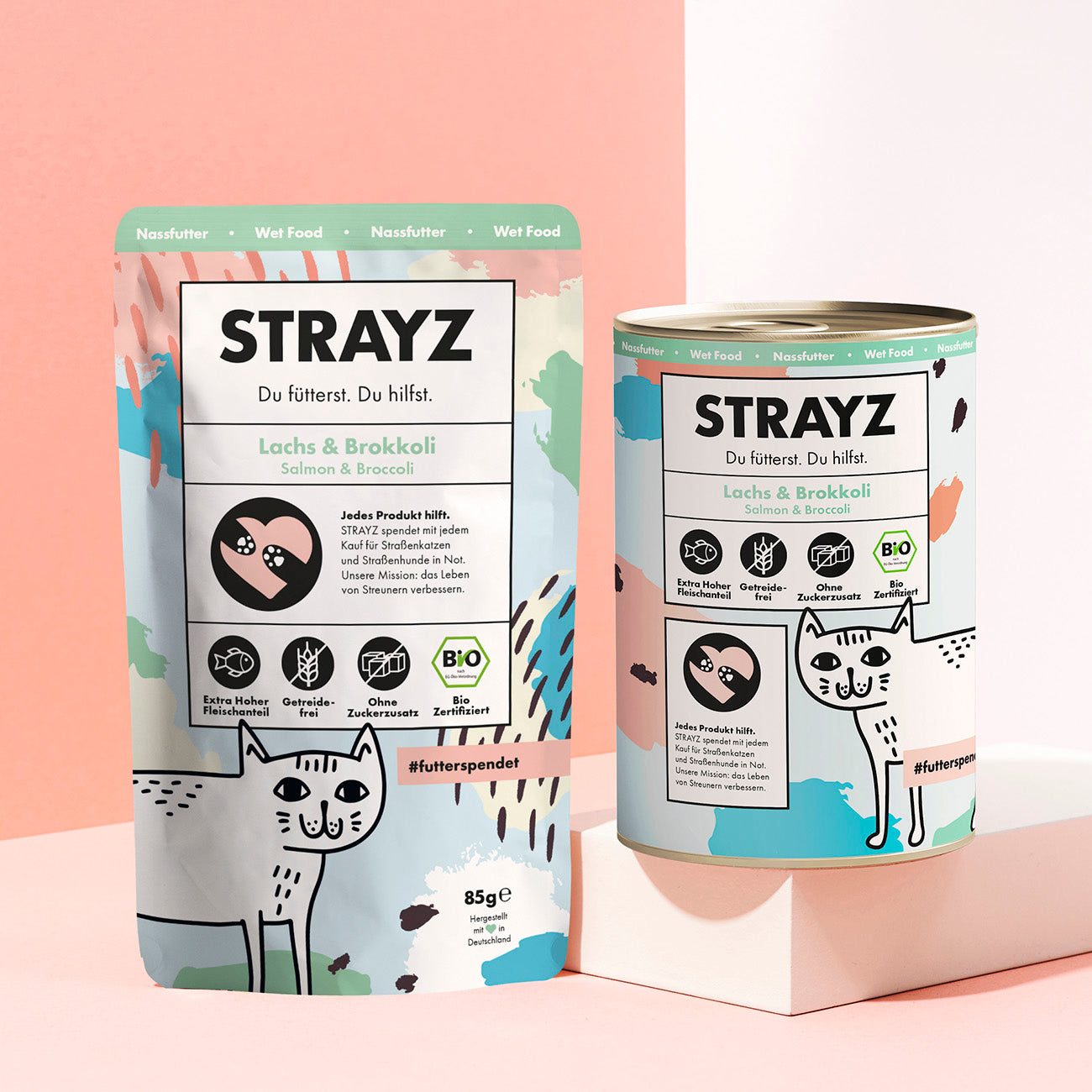 strayz-lachs-brokkoli-bio-nassfutter-f-r-katzen image 1