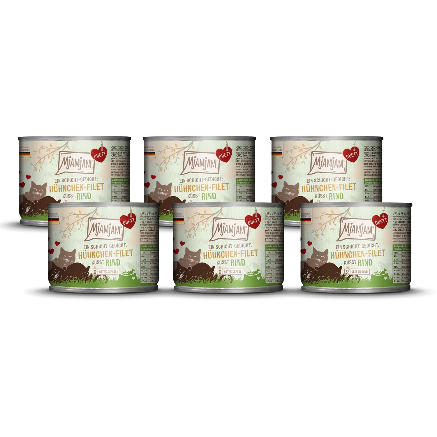 mjamjam-duett-premium-nassfutter-f-r-katzen-h-hnchen-filet-mit-pute-6x190g image 7