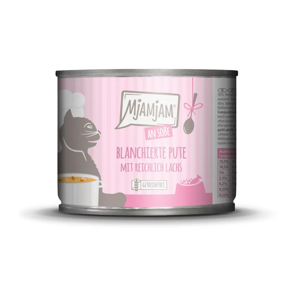 mjamjam-so-enschmaus-pute-mit-lachs-an-so-e-katzen-nassfutter-185-g image 1