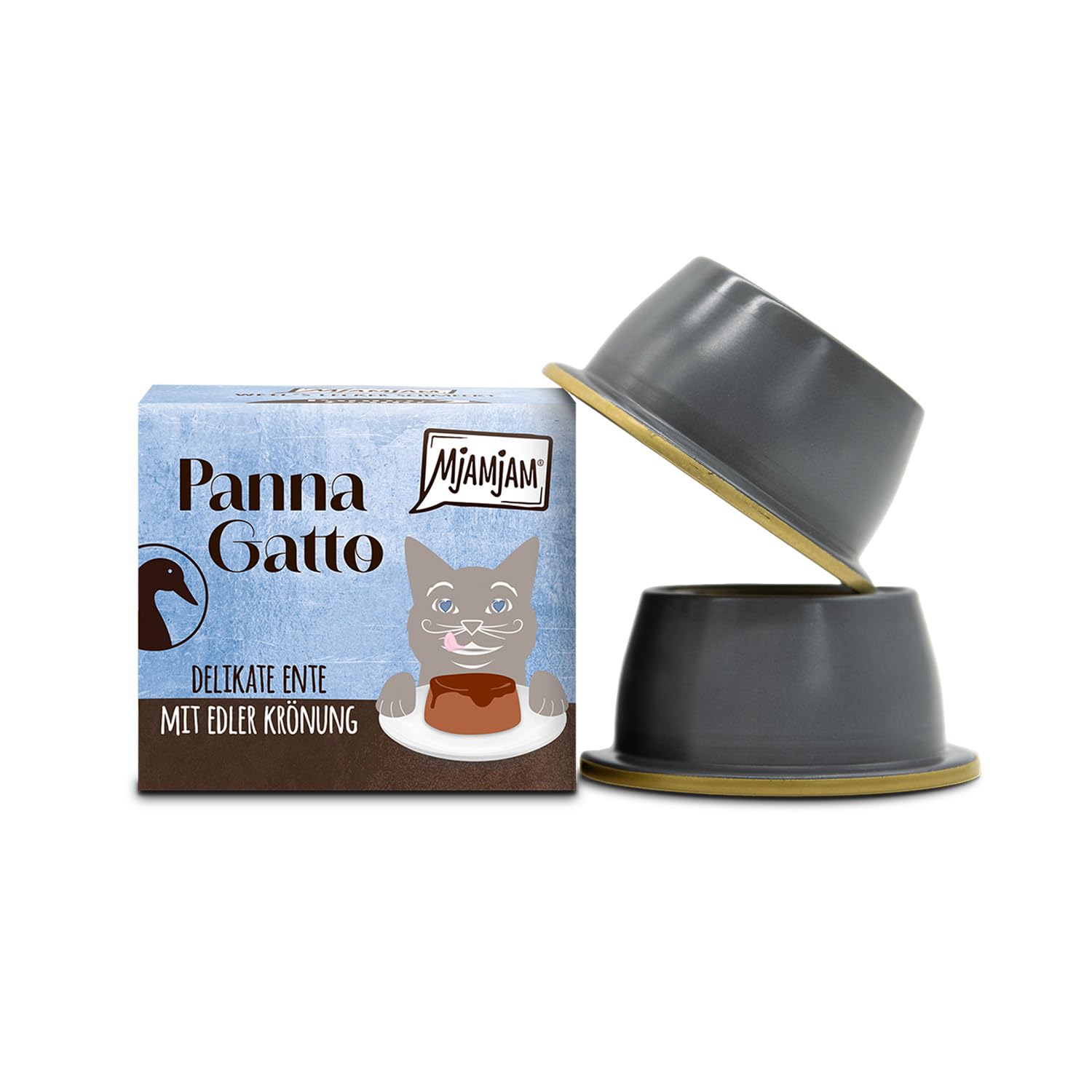 mjamjam-panna-gatto-nassfutter-f-r-katzen-ente-mit-kr-nung-2-x-80g-getreidefrei image 1