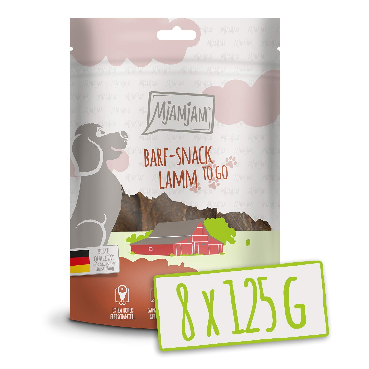 mjamjam-barfsnack-to-go-premium-hundesnack-ente-1-x-125-g-naturbelassen image 8