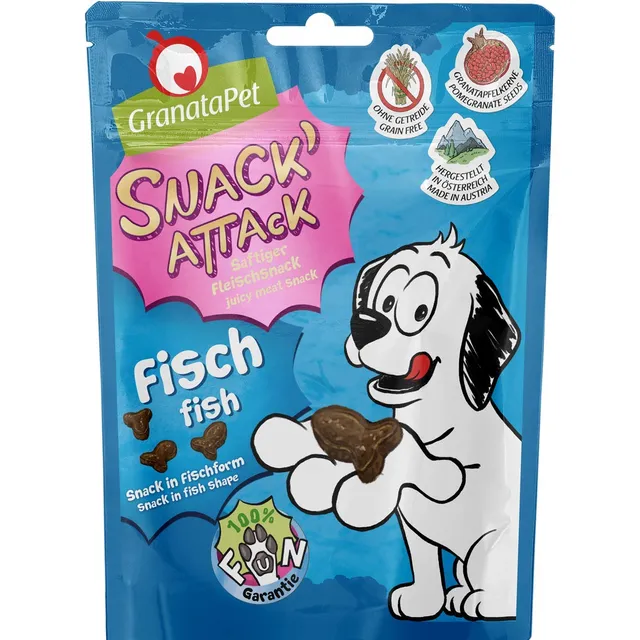 granatapet-snack-attack-fisch-hundeleckerli-ohne-getreide-100g image 1
