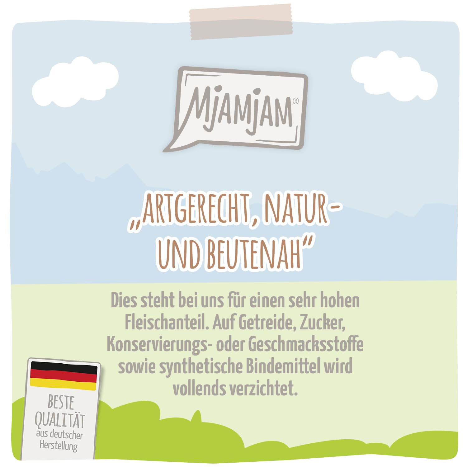 mjamjam-premium-nassfutter-f-r-hunde-strau-mit-apfel-6-x-200-g-1-2-kg-getreidefr image 2