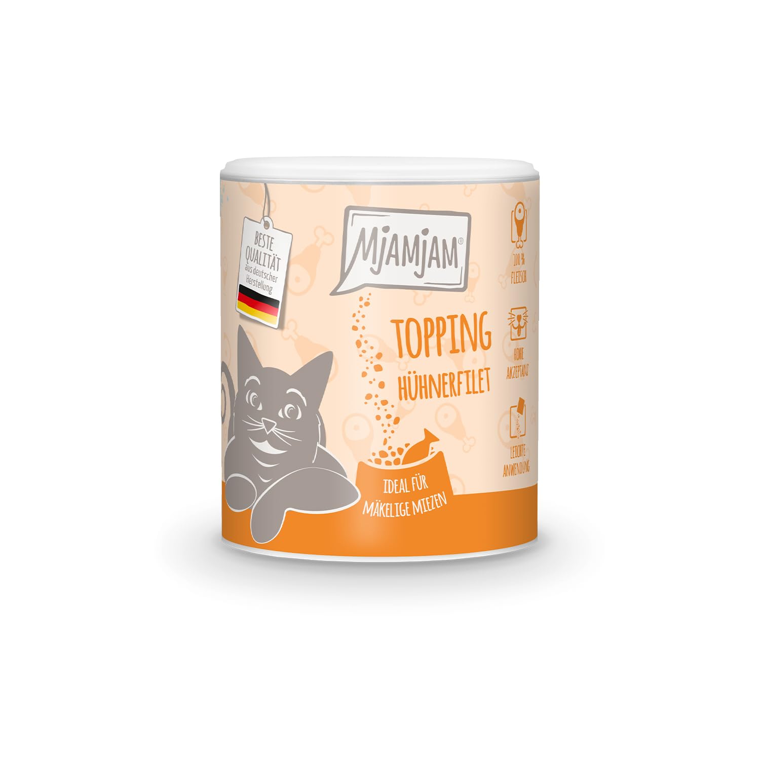 mjamjam-premium-katzenfutter-topping-gefriergetrocknetes-h-hnerfilet-60-g image 1