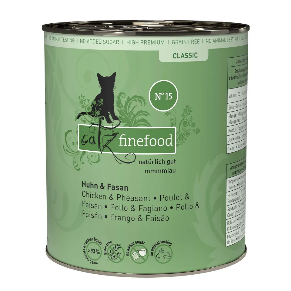 catz-finefood-classic-n-15-premium-nassfutter-f-r-katzen-huhn-fasan-6-x-800g image 1