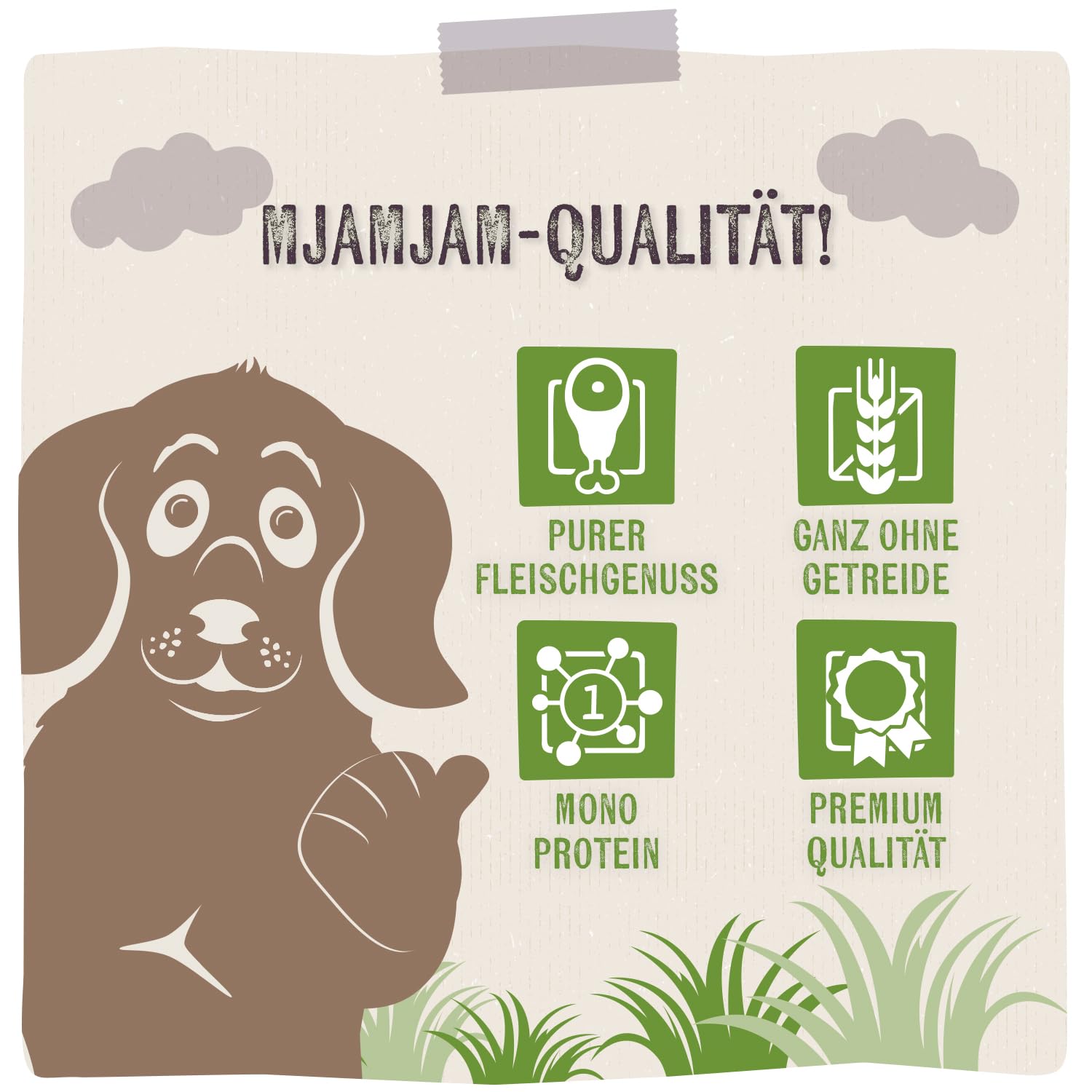 mjamjam-purer-fleischgenuss-pferd-pur-hundefutter-6-x-400g image 4