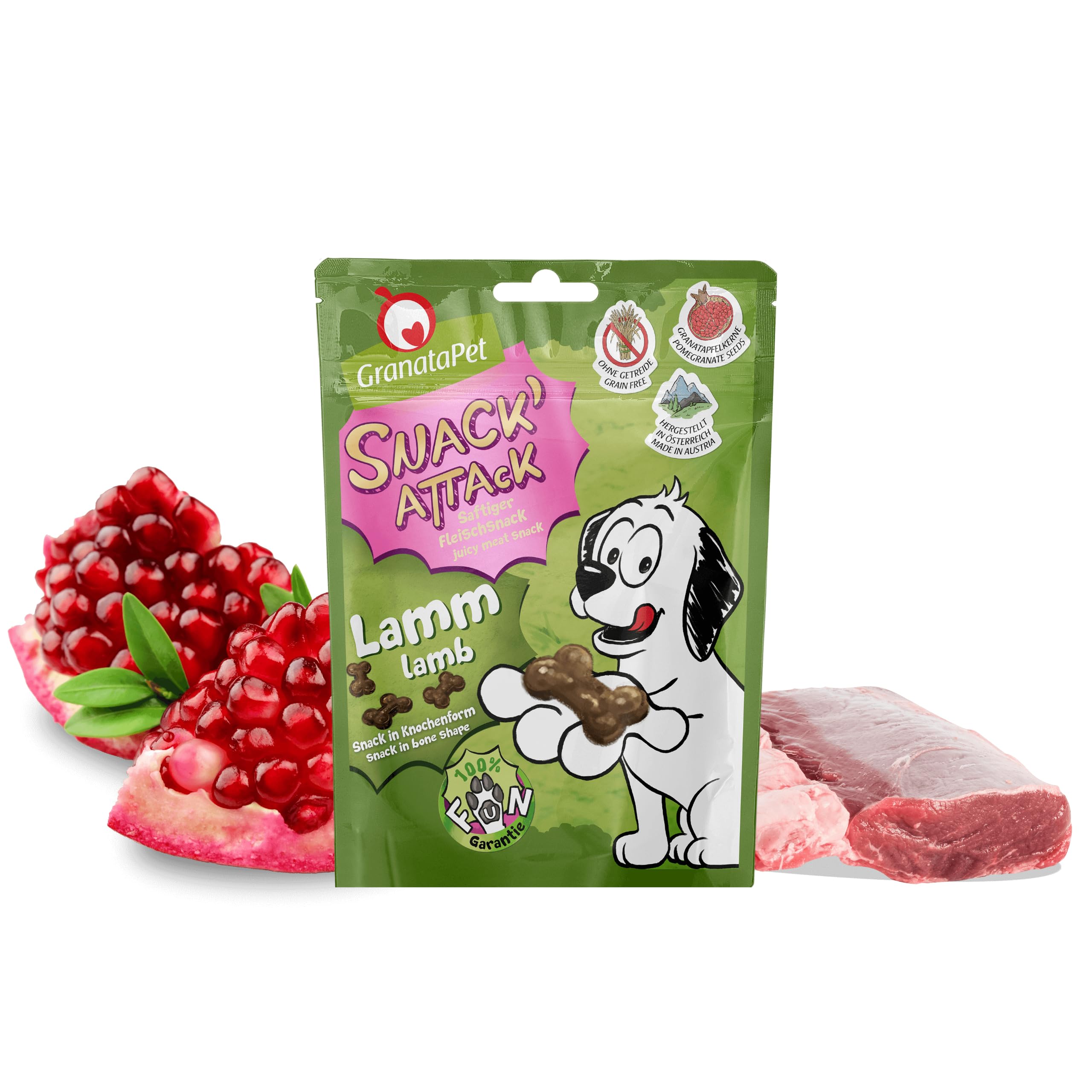 granatapet-snack-attack-hundeleckerli-lamm-100-g image 2