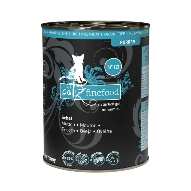 catz-finefood-purrrr-n-113-schaf-monoprotein-katzen-nassfutter-6x400g image 1